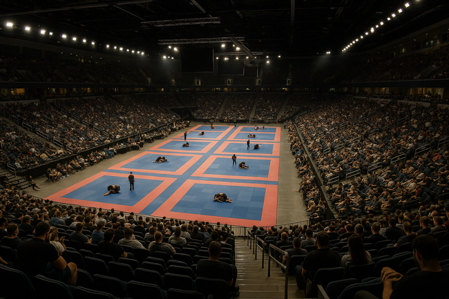 Arena set up for the ADCC grappling world championship