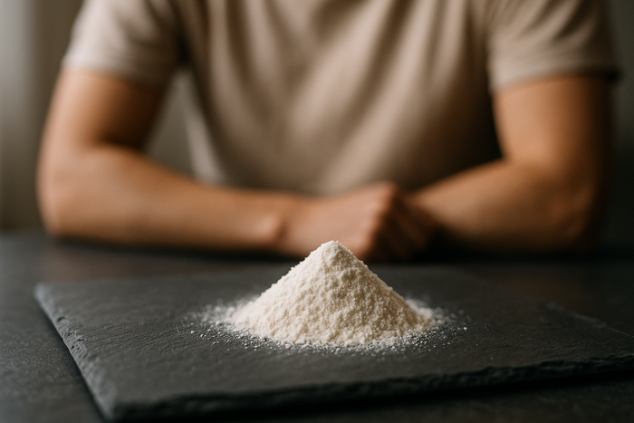A dose of L-tyrosine powder
